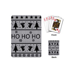 Ugly Christmas Sweater Playing Cards (mini)  by Valentinaart