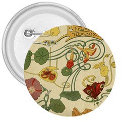 Floral Art Nouveau 3  Buttons by NouveauDesign