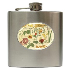 Floral Art Nouveau Hip Flask (6 Oz) by NouveauDesign