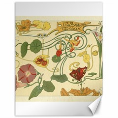 Floral Art Nouveau Canvas 12  X 16   by NouveauDesign