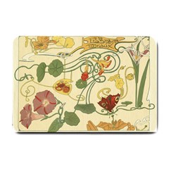 Floral Art Nouveau Small Doormat  by NouveauDesign