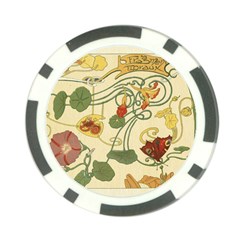 Floral Art Nouveau Poker Chip Card Guard by NouveauDesign