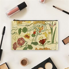 Floral Art Nouveau Cosmetic Bag (medium)  by NouveauDesign