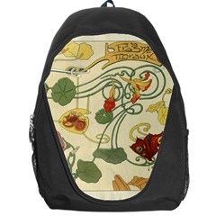 Floral Art Nouveau Backpack Bag by NouveauDesign