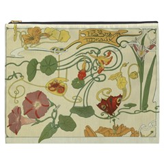 Floral Art Nouveau Cosmetic Bag (xxxl)  by NouveauDesign