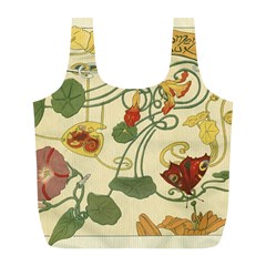 Floral Art Nouveau Full Print Recycle Bags (l)  by NouveauDesign