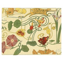 Floral Art Nouveau Double Sided Flano Blanket (medium)  by NouveauDesign