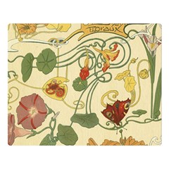 Floral Art Nouveau Double Sided Flano Blanket (large)  by NouveauDesign