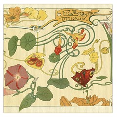 Floral Art Nouveau Large Satin Scarf (square) by NouveauDesign