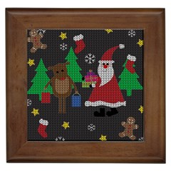 Ugly Christmas Sweater Framed Tiles by Valentinaart