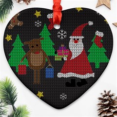 Ugly Christmas Sweater Ornament (Heart)