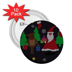 Ugly Christmas Sweater 2 25  Buttons (10 Pack)  by Valentinaart