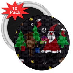 Ugly Christmas Sweater 3  Magnets (10 Pack)  by Valentinaart