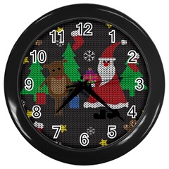 Ugly Christmas Sweater Wall Clocks (Black)