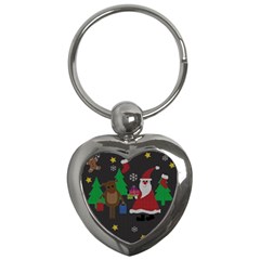 Ugly Christmas Sweater Key Chains (heart)  by Valentinaart