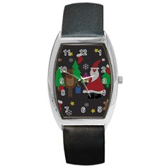 Ugly Christmas Sweater Barrel Style Metal Watch