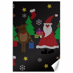 Ugly Christmas Sweater Canvas 24  X 36  by Valentinaart