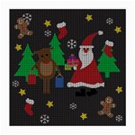 Ugly Christmas Sweater Medium Glasses Cloth (2-Side) Front