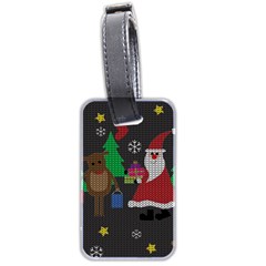 Ugly Christmas Sweater Luggage Tags (two Sides) by Valentinaart