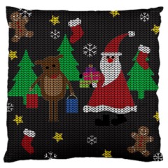 Ugly Christmas Sweater Large Cushion Case (One Side)