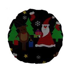 Ugly Christmas Sweater Standard 15  Premium Round Cushions