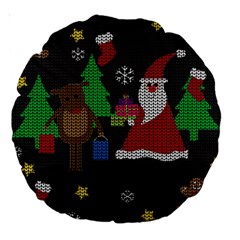 Ugly Christmas Sweater Large 18  Premium Round Cushions