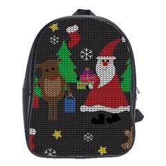 Ugly Christmas Sweater School Bag (xl) by Valentinaart