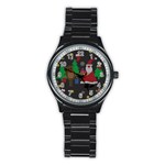 Ugly Christmas Sweater Stainless Steel Round Watch Front