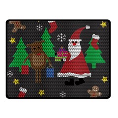 Ugly Christmas Sweater Double Sided Fleece Blanket (Small) 