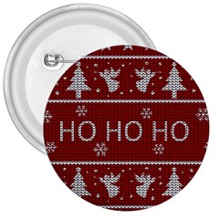 Ugly Christmas Sweater 3  Buttons by Valentinaart