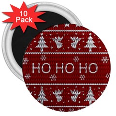 Ugly Christmas Sweater 3  Magnets (10 Pack)  by Valentinaart