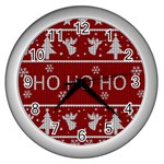 Ugly Christmas Sweater Wall Clocks (Silver)  Front