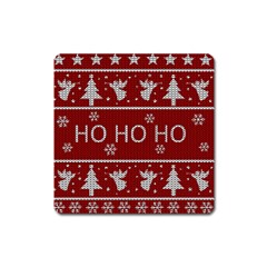 Ugly Christmas Sweater Square Magnet by Valentinaart