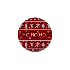 Ugly Christmas Sweater Golf Ball Marker by Valentinaart