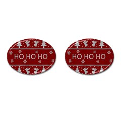 Ugly Christmas Sweater Cufflinks (oval) by Valentinaart