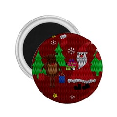 Ugly Christmas Sweater 2 25  Magnets by Valentinaart