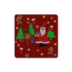 Ugly Christmas Sweater Square Magnet by Valentinaart