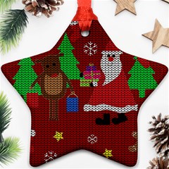 Ugly Christmas Sweater Star Ornament (two Sides) by Valentinaart