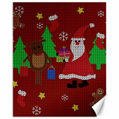 Ugly Christmas Sweater Canvas 11  X 14   by Valentinaart