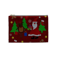 Ugly Christmas Sweater Cosmetic Bag (medium)  by Valentinaart