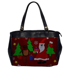 Ugly Christmas Sweater Office Handbags by Valentinaart