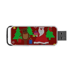 Ugly Christmas Sweater Portable Usb Flash (two Sides) by Valentinaart