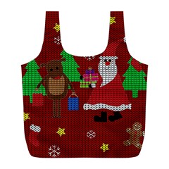 Ugly Christmas Sweater Full Print Recycle Bags (l)  by Valentinaart