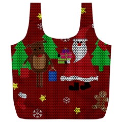 Ugly Christmas Sweater Full Print Recycle Bags (l)  by Valentinaart