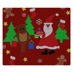 Ugly Christmas Sweater Double Sided Flano Blanket (small)  by Valentinaart