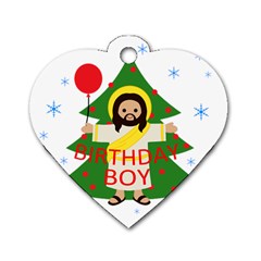 Jesus - Christmas Dog Tag Heart (one Side) by Valentinaart