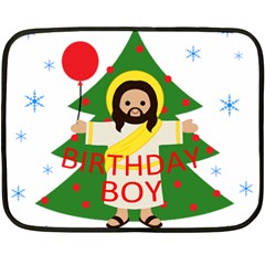 Jesus - Christmas Fleece Blanket (mini) by Valentinaart