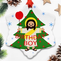 Jesus - Christmas Ornament (snowflake) by Valentinaart