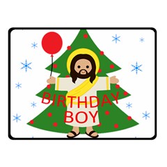 Jesus - Christmas Double Sided Fleece Blanket (small)  by Valentinaart