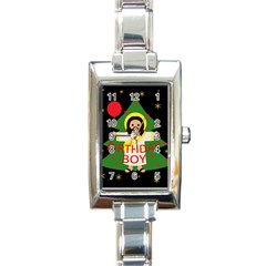 Jesus - Christmas Rectangle Italian Charm Watch by Valentinaart